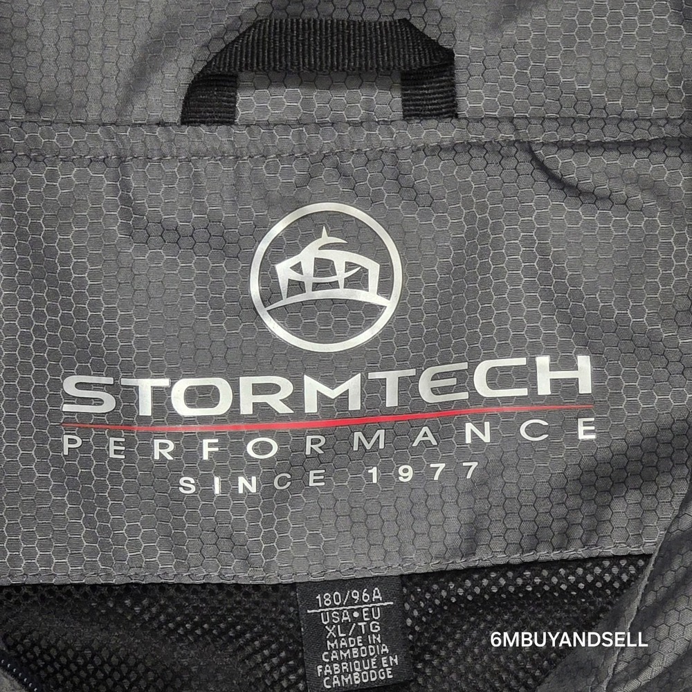 Stormtech Performance Mens XL Grey GSX-1 Full Zip Windbreaker Golf Jacket Logo - Picture 3 of 14